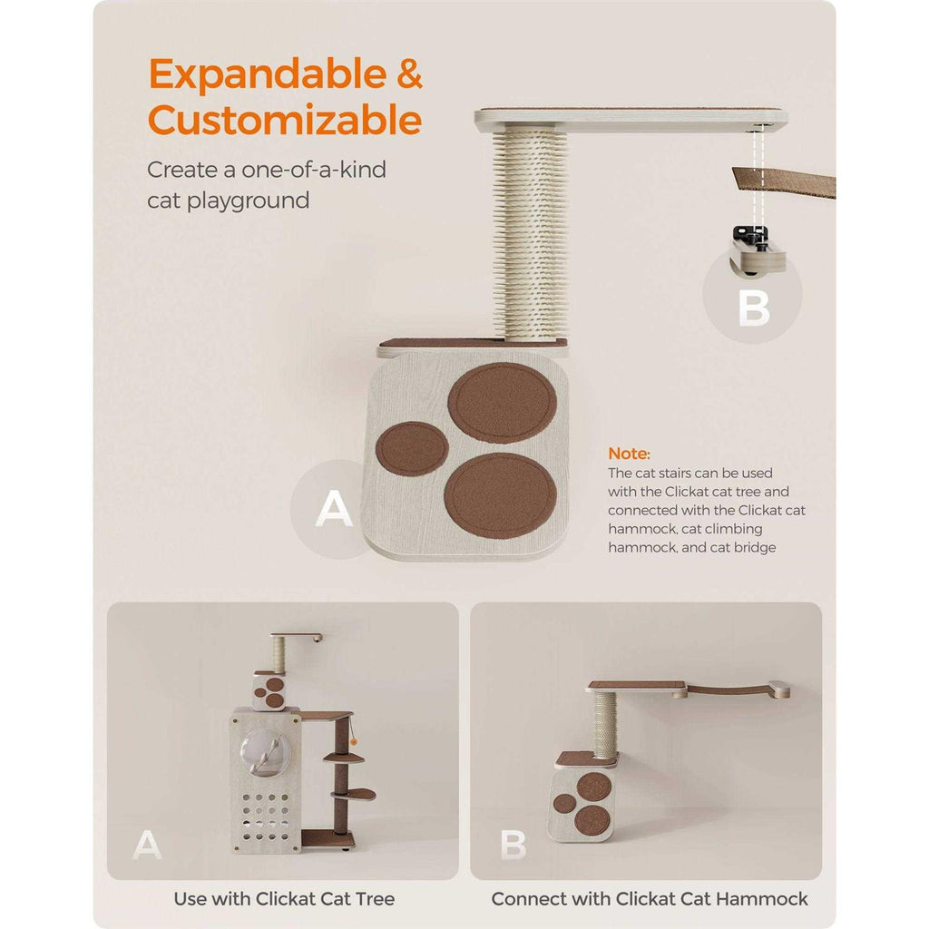Wall-Mounted Cat Ladder with Shelves H403194