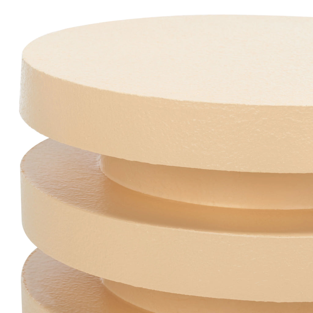 Cream Round Accent End Table P320001