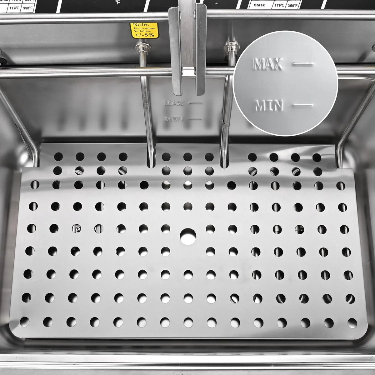 20L 5000W Electric Stainless Steel Deep Fryer with Basket P678601