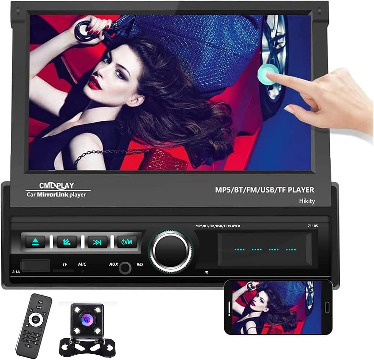 7 Inch Touch Screen Car Stereo with Backup Camera W68357