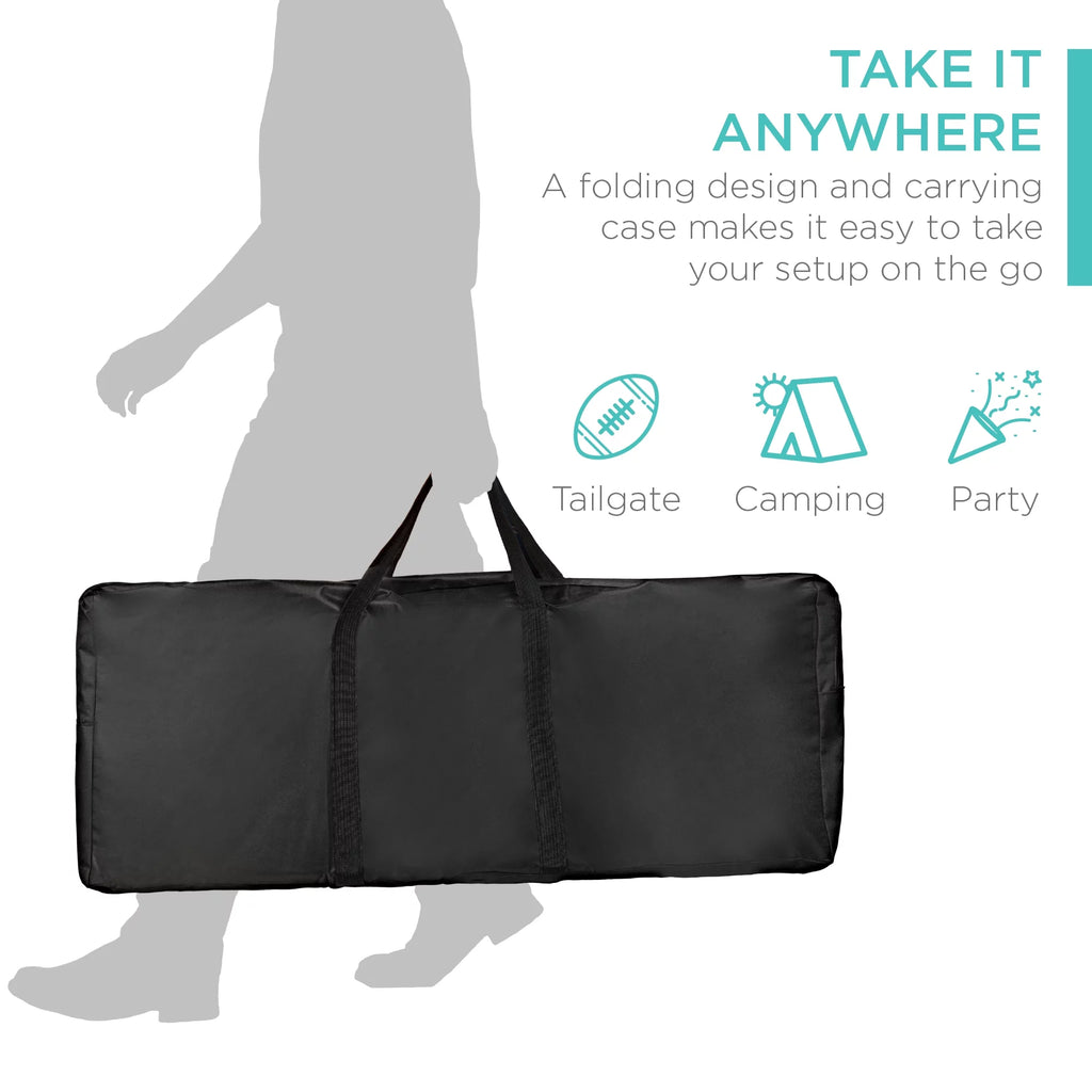 Portable Pop-Up Bar Table with Carrying Case O839863