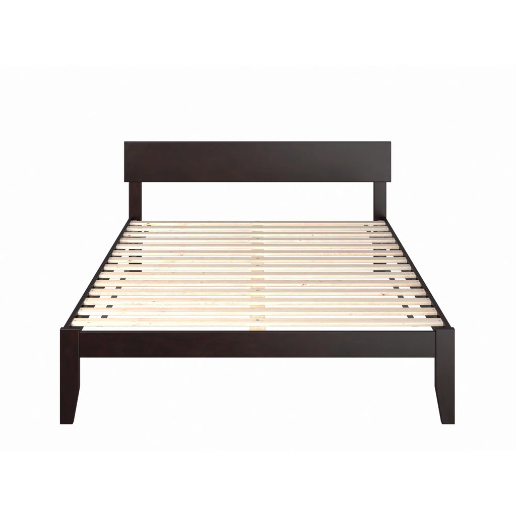 Solid Wood Queen Platform Bed in Espresso B7483