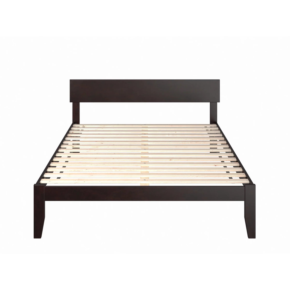Solid Wood Queen Platform Bed in Espresso B7483