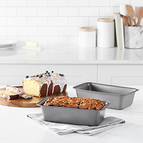 Rectangular Bread Loaf Pan, 9.5 x 5 Inch, Set of 2, Gray H7963