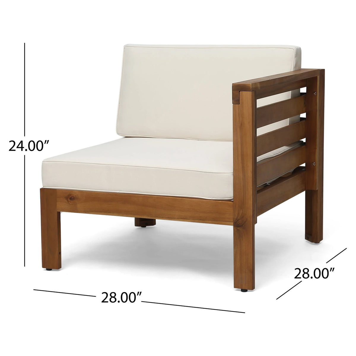Teak 5 Piece Outdoor Fabric Acacia Wood Sofa Set Z788