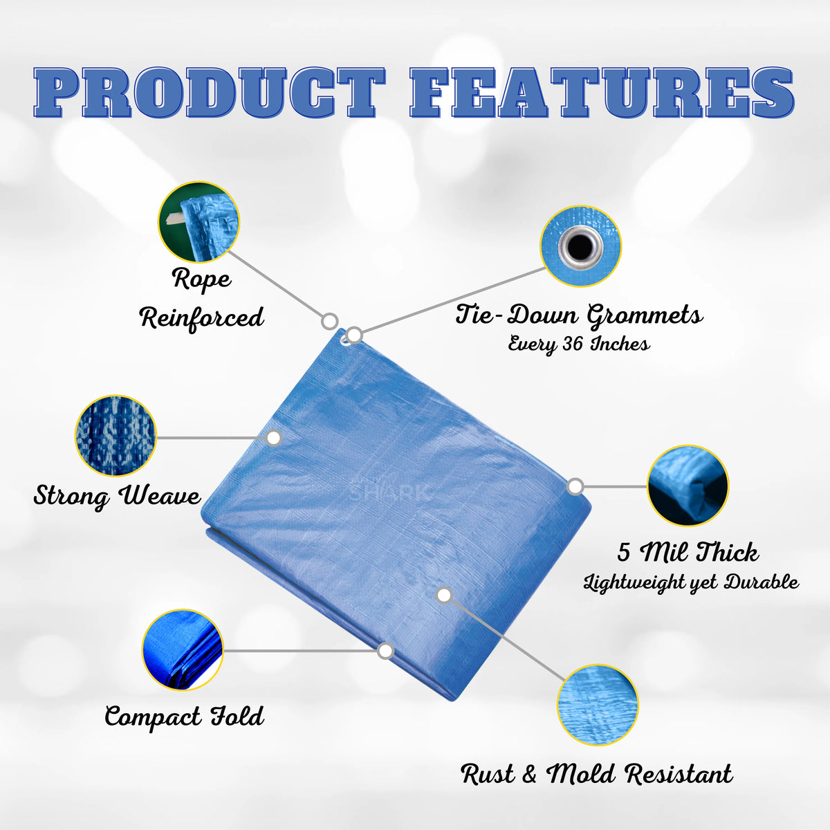 Heavy Duty Waterproof Tarp 20x20 Feet K281