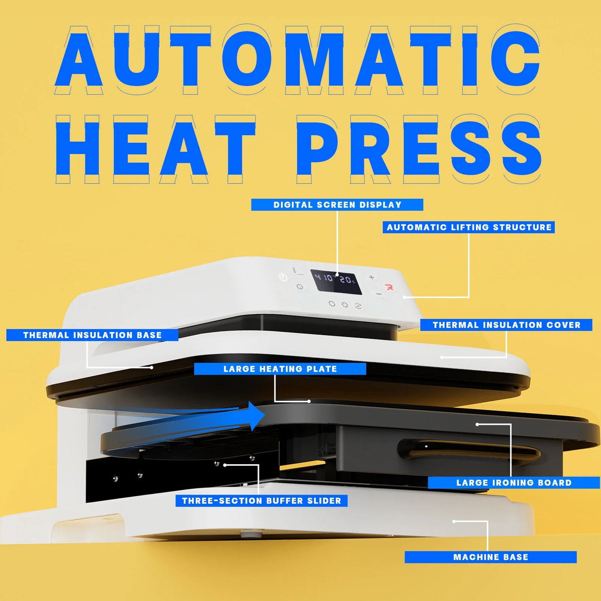 1500W 15"x15" Auto Heat Press Machine G21928