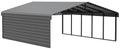 Galvanized Steel Carport Kit, 20' x 24' x 9', Charcoal F104