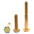 3/4x22-10 x 4 3/4x22 Coarse Thread Grade 8 Hex Cap Screw Alloy Steel Yellow Zinc Plated I44125