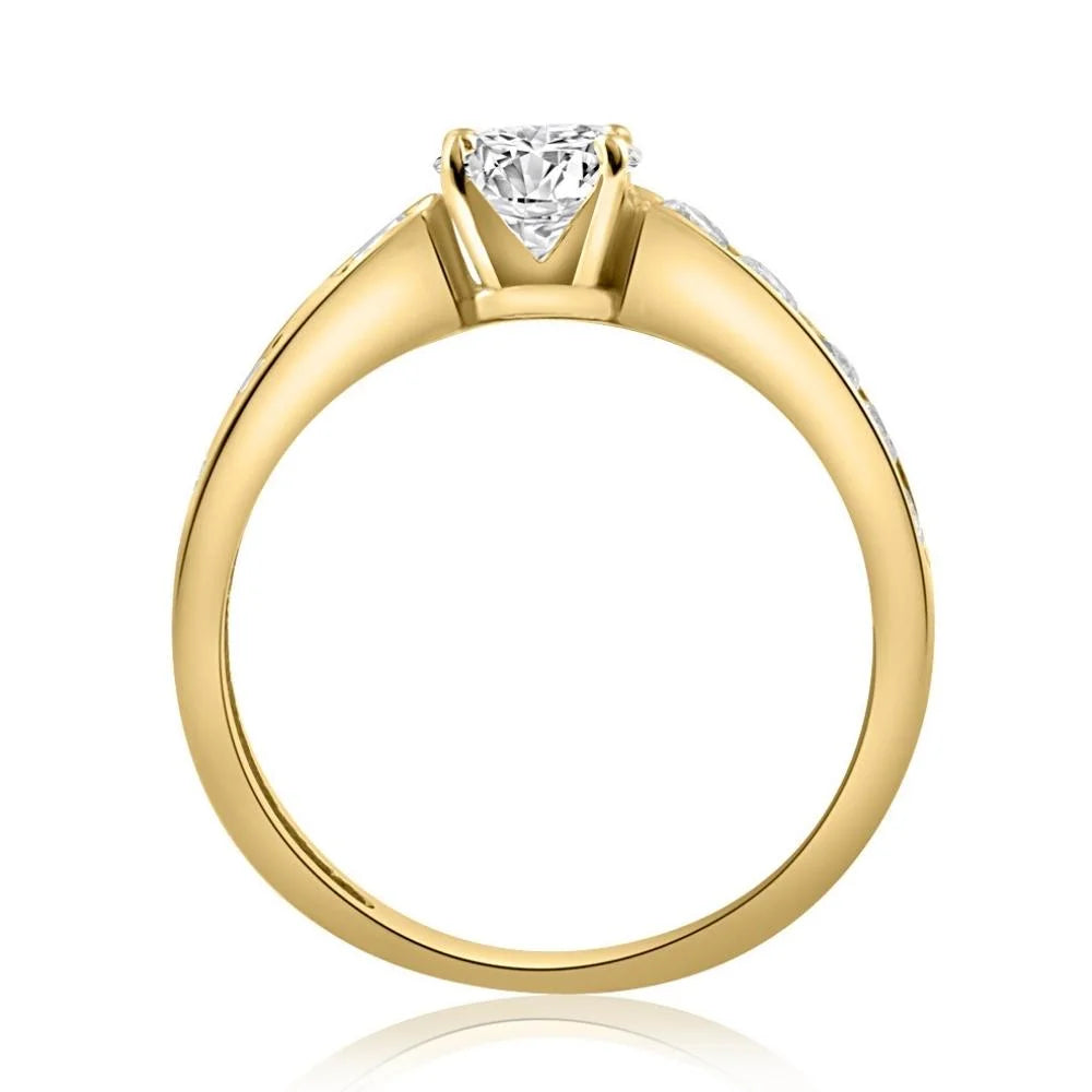 1 Ct Diamond Engagement Ring in 10k Yellow Gold D7337