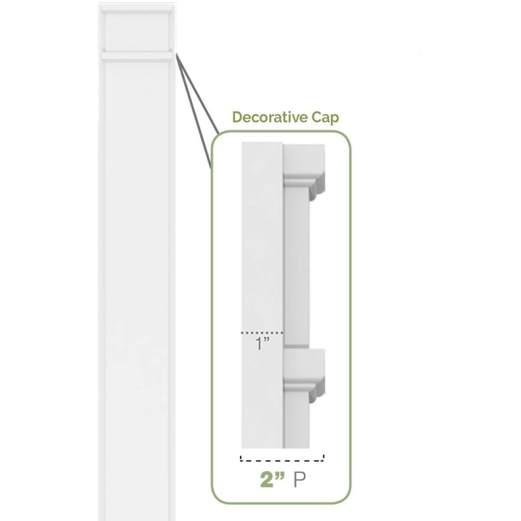 Two Equal Flat Panel PVC Pilaster G964