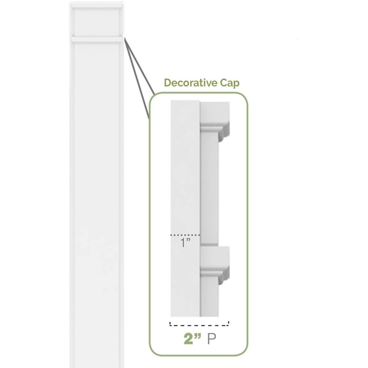 Two Equal Flat Panel PVC Pilaster G964