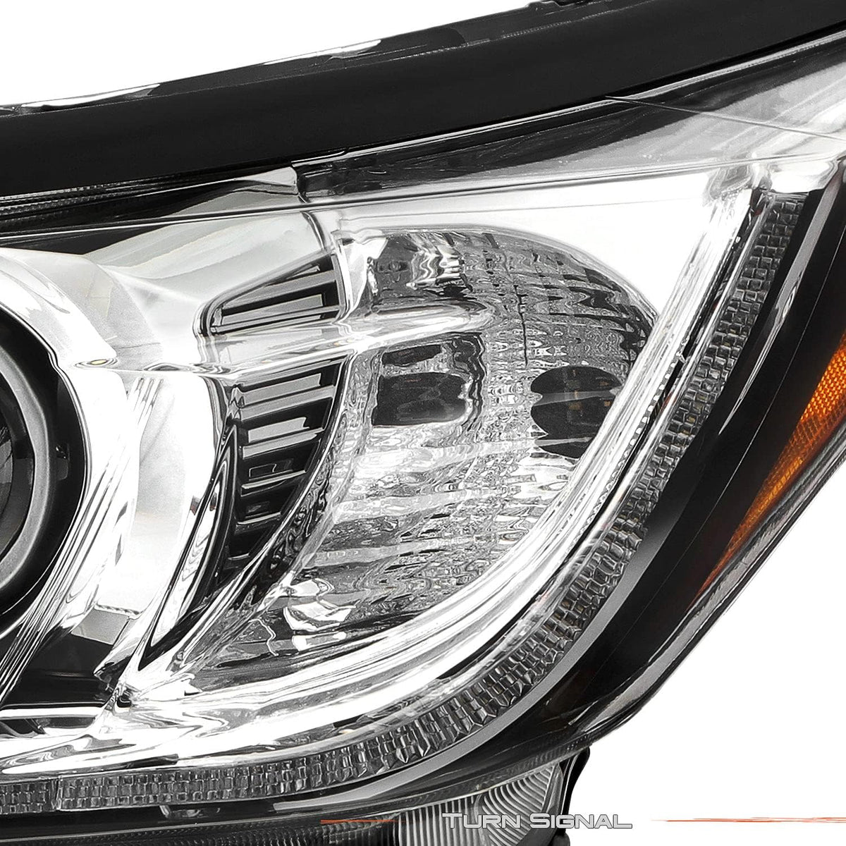 Projector Black Headlight Driver Left side w/LED DRL C57867