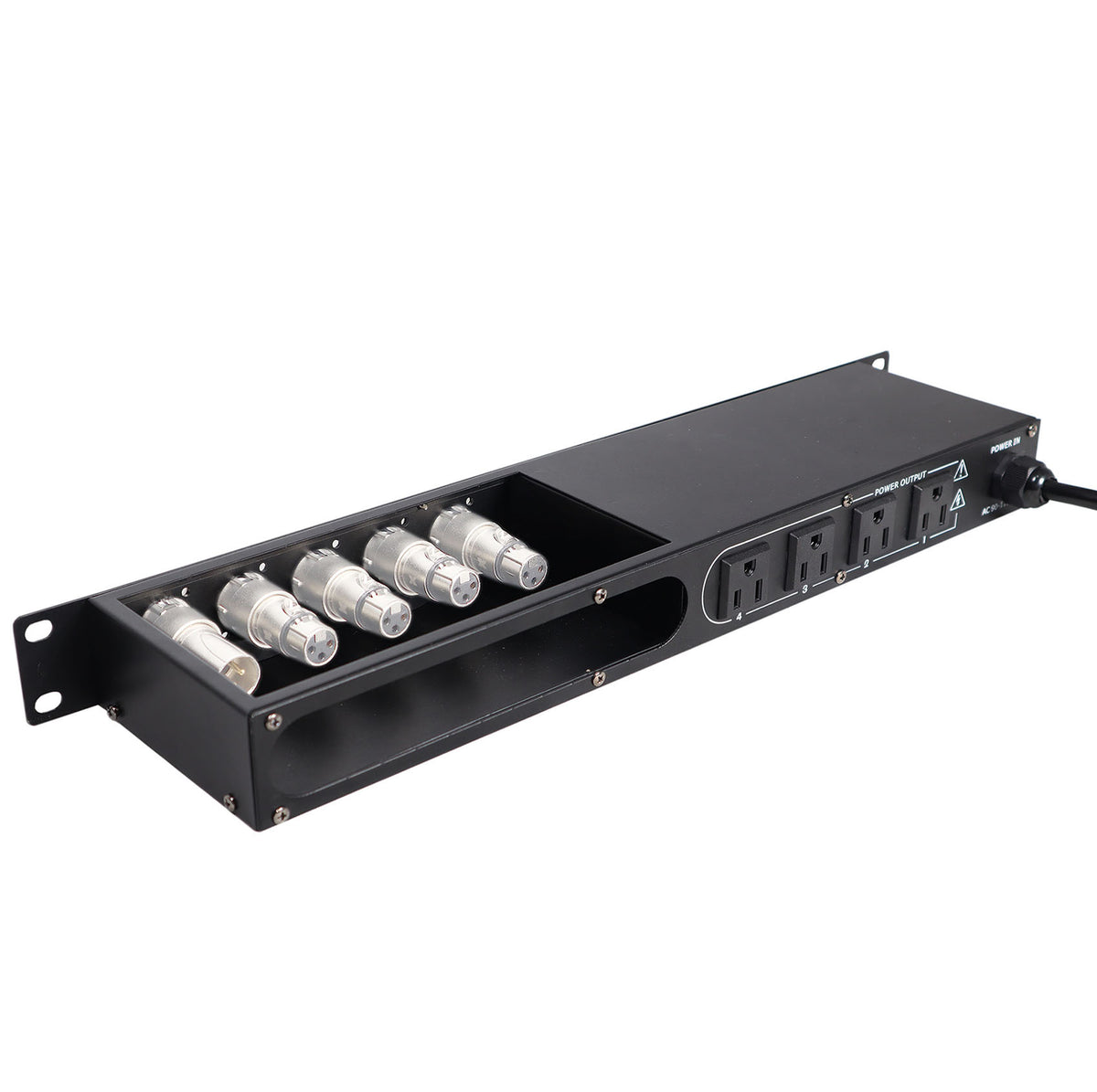 1U 15Amp Circuit 4CH Switch Panel with 2 USB and 5 Punched Space X849768