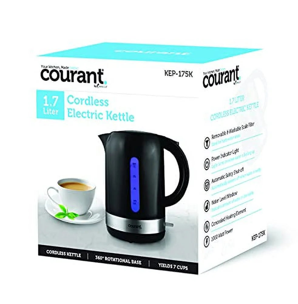 1.7 Liter Black Cordless Electric Kettle D50565