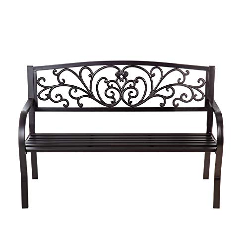 Cast Iron Metal Garden Bench R8285