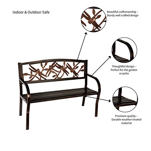Cast Iron Metal Garden Bench R8285
