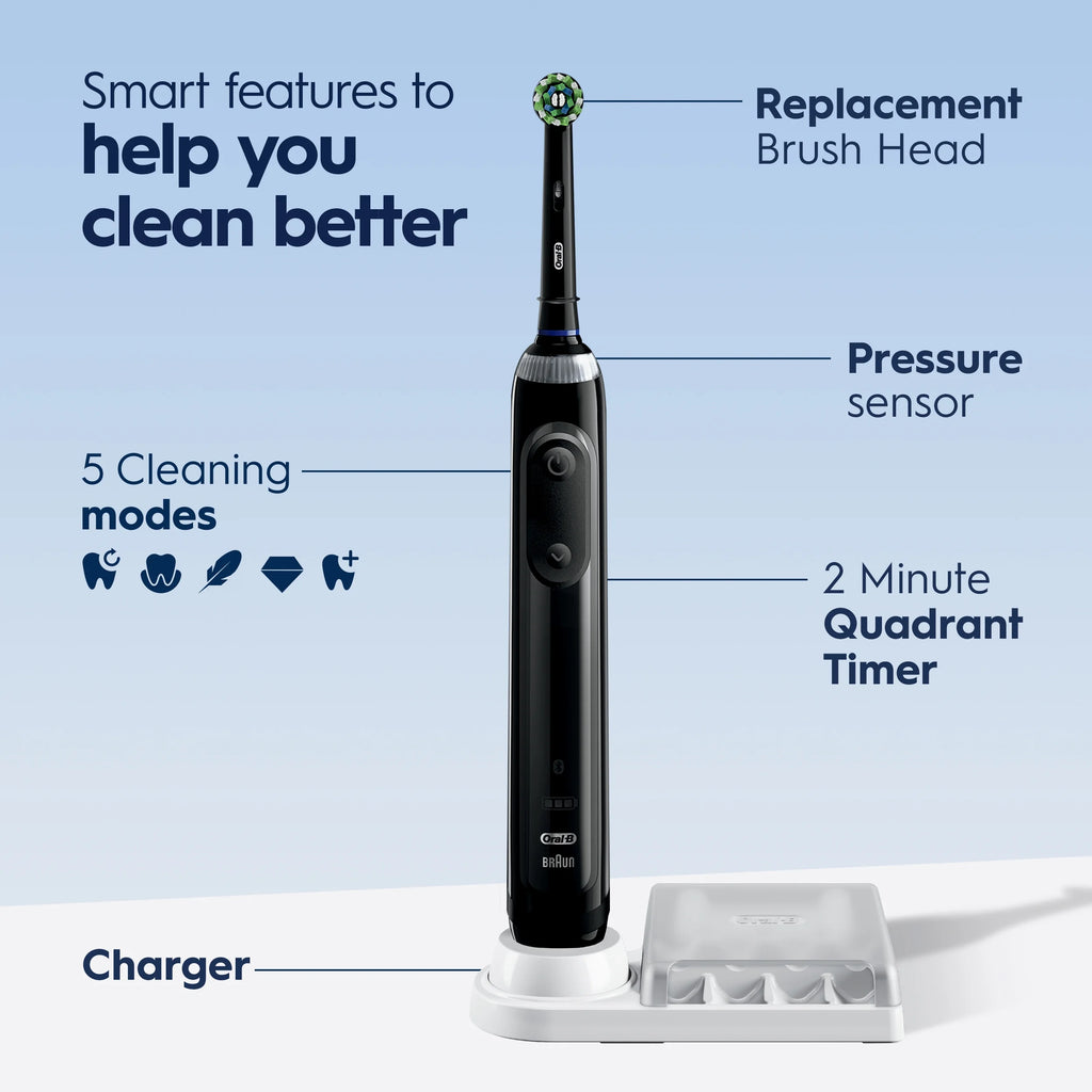 Black Electric Toothbrush with Bluetooth Connectivity T62107
