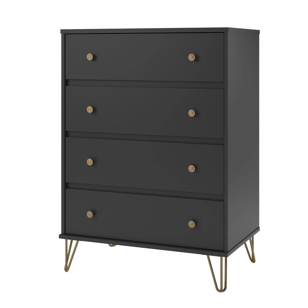 Black 4 Drawer Dresser N72978