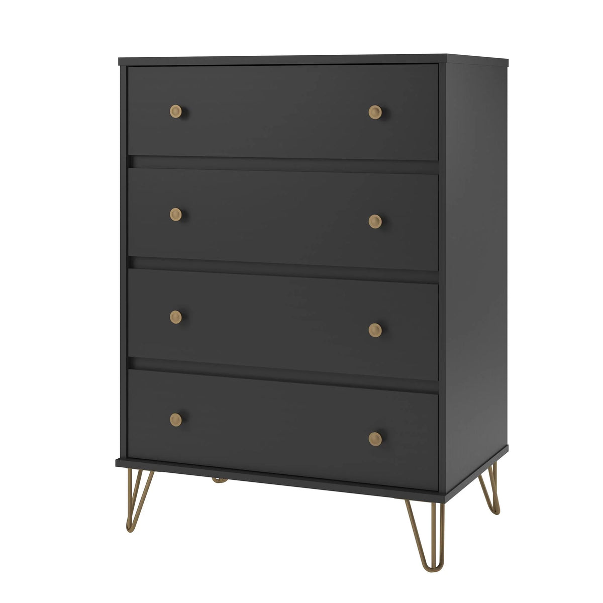 Black 4 Drawer Dresser N72978