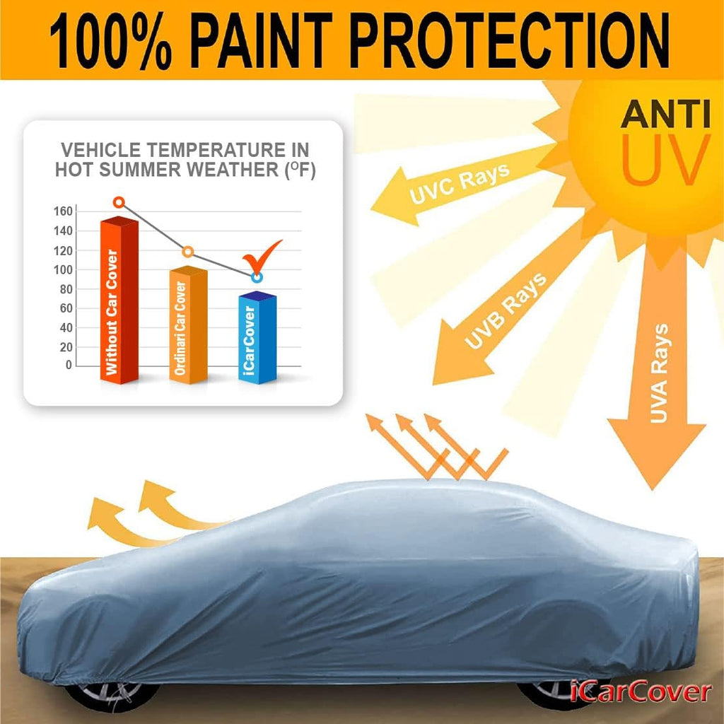 Ford Mustang 2015-2022 Full Car Cover Waterproof All Weather Custom Outdoor Indoor Padded Cover with Straps U8999