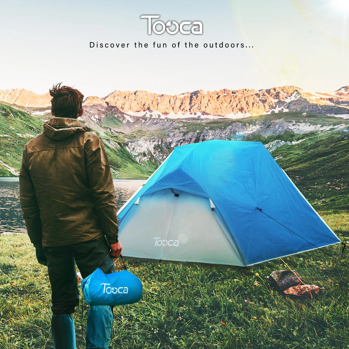 2-3 Person Waterproof Pop Up Camping Tent with Sun Shade K3039