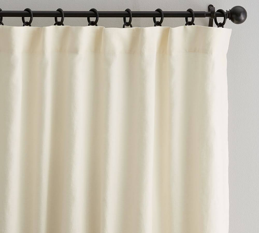Belgian Flax Linen Drape with Cotton Lining, 50 x 96 X6767