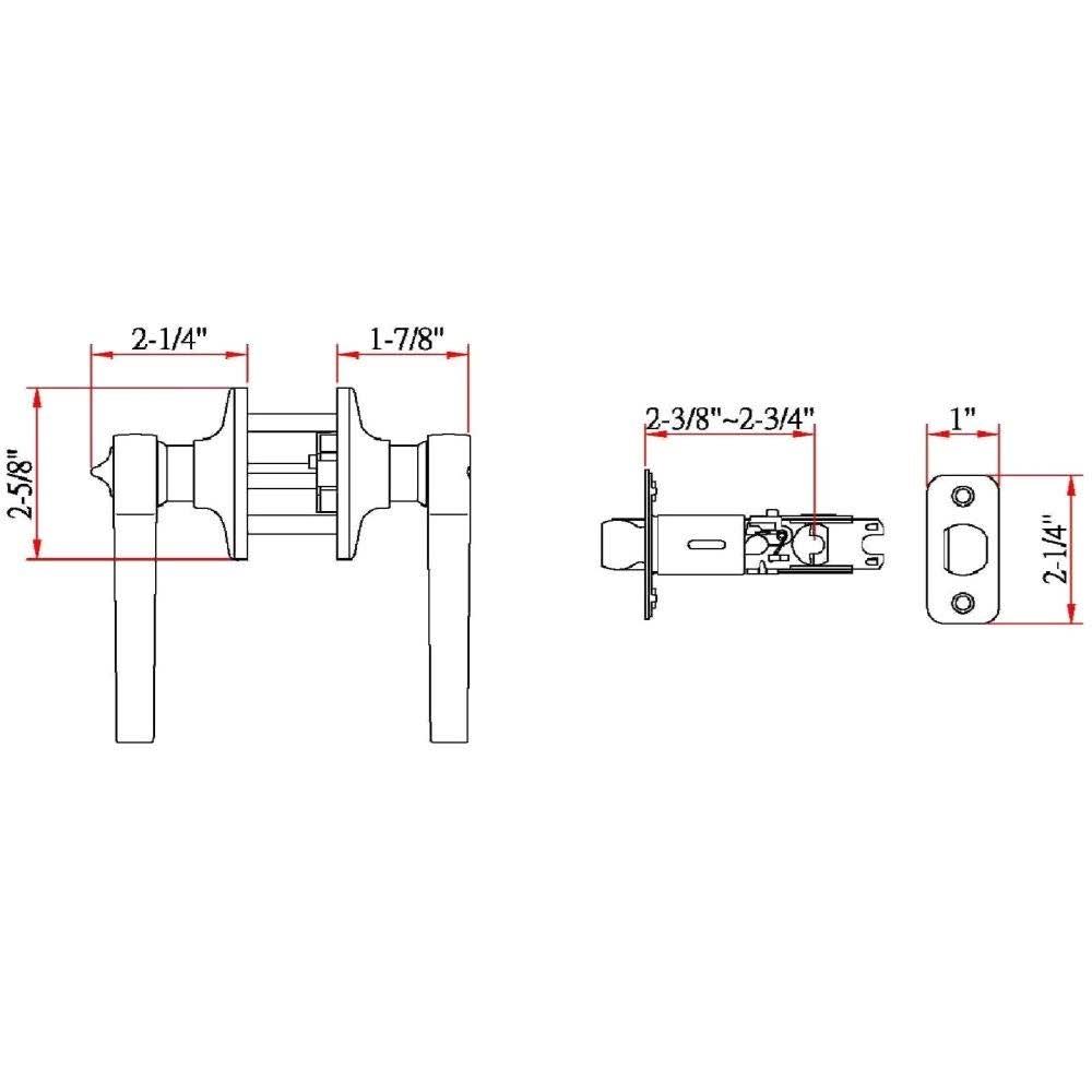 8-Pack Privacy Door Lever, Satin Nickel X22418