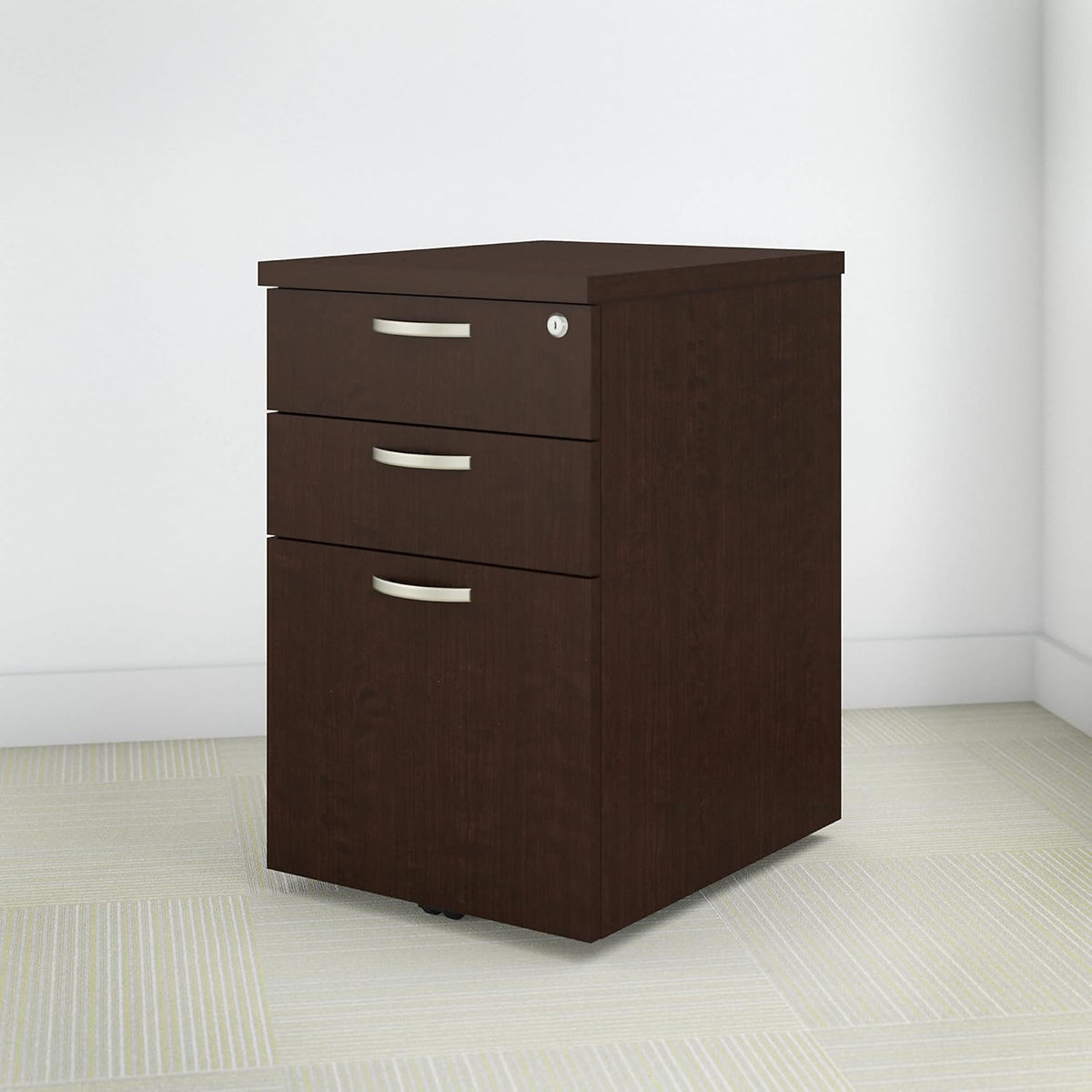 Mocha Cherry Mobile File Cabinet H82882