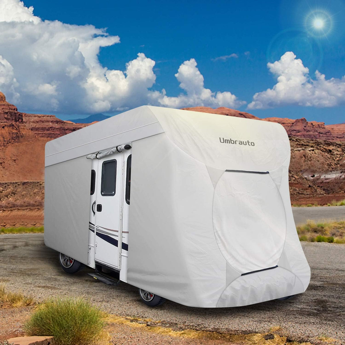 3 Layers Waterproof Ripstop RV Cover Fits 29Ft to 32Ft, Grey C960