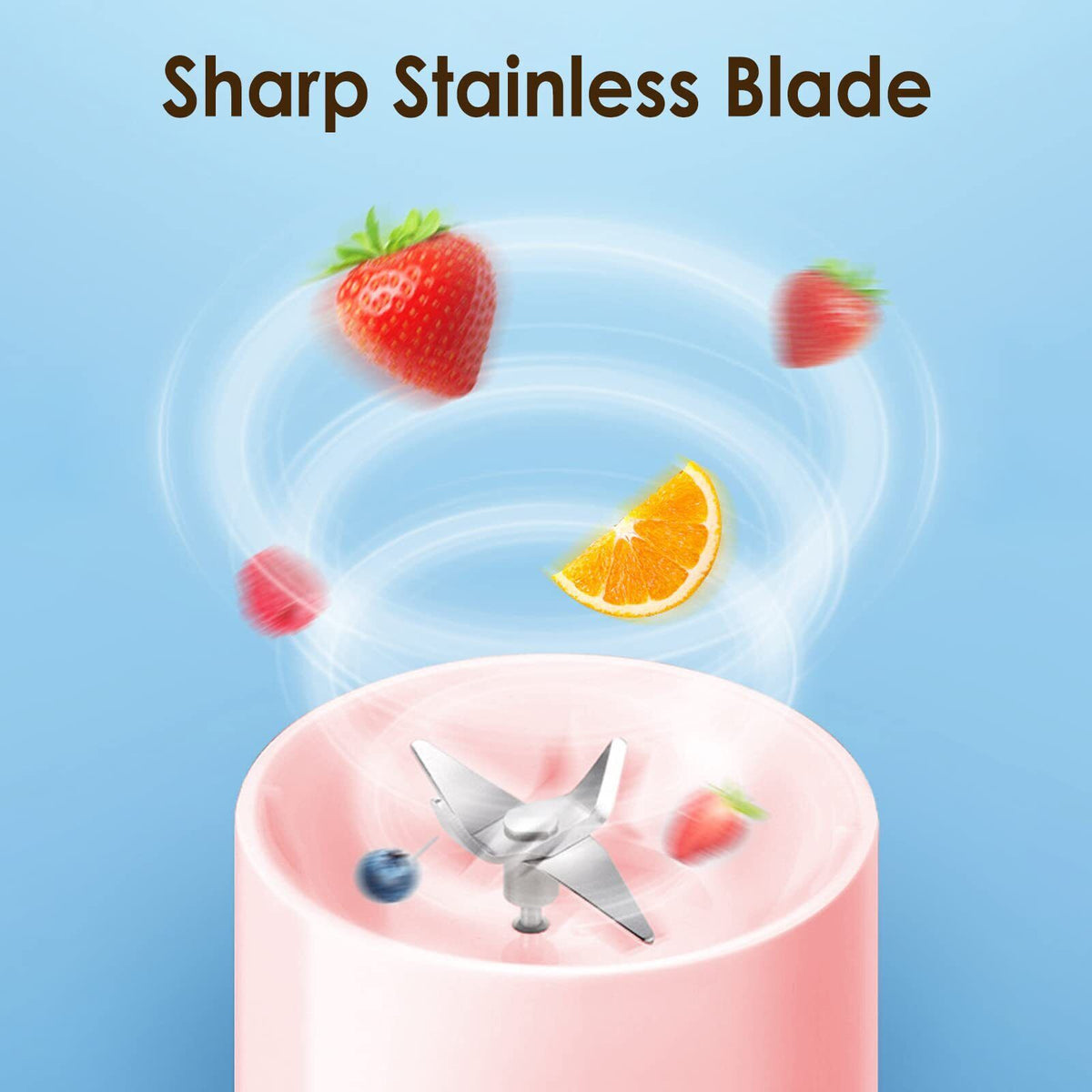 USB Rechargeable Portable Mini Juicer Cup Blender K2747