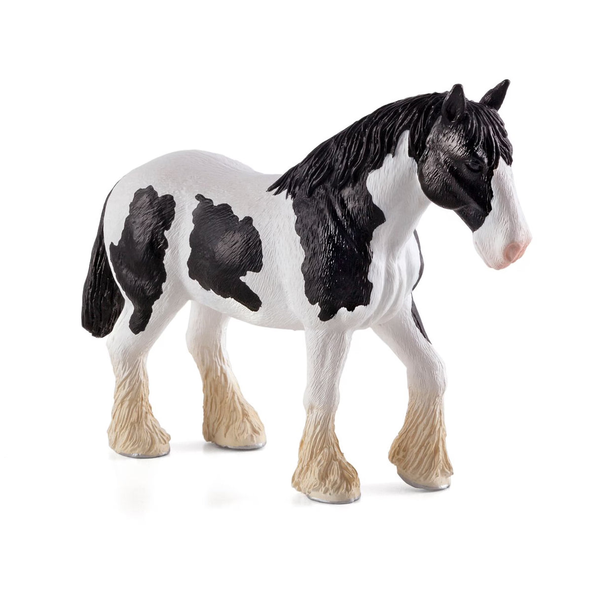 Black and White Clydesdale Horse Figurine A36439
