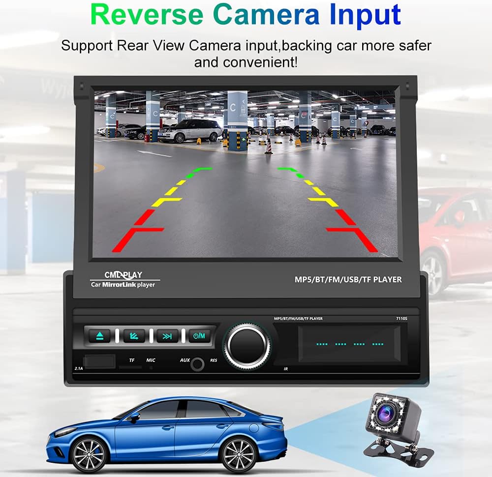 7 Inch Touch Screen Car Stereo with Backup Camera W68357