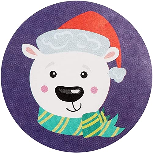 1,000-Piece Self-Adhesive Round Christmas Stickers C2206