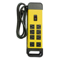 Black 8 Outlet Heavy Duty Metal Power Center J131556