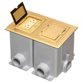 Brass Two Gang Floor Box Q86475