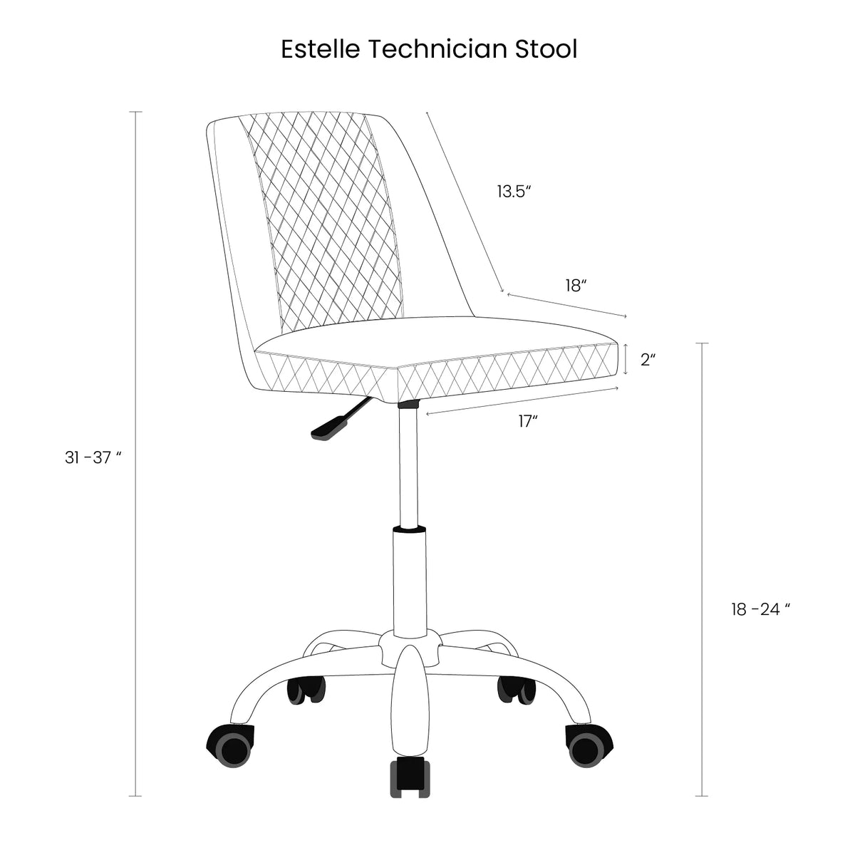 Cappuccino Adjustable Height Office Desk Chair S4696