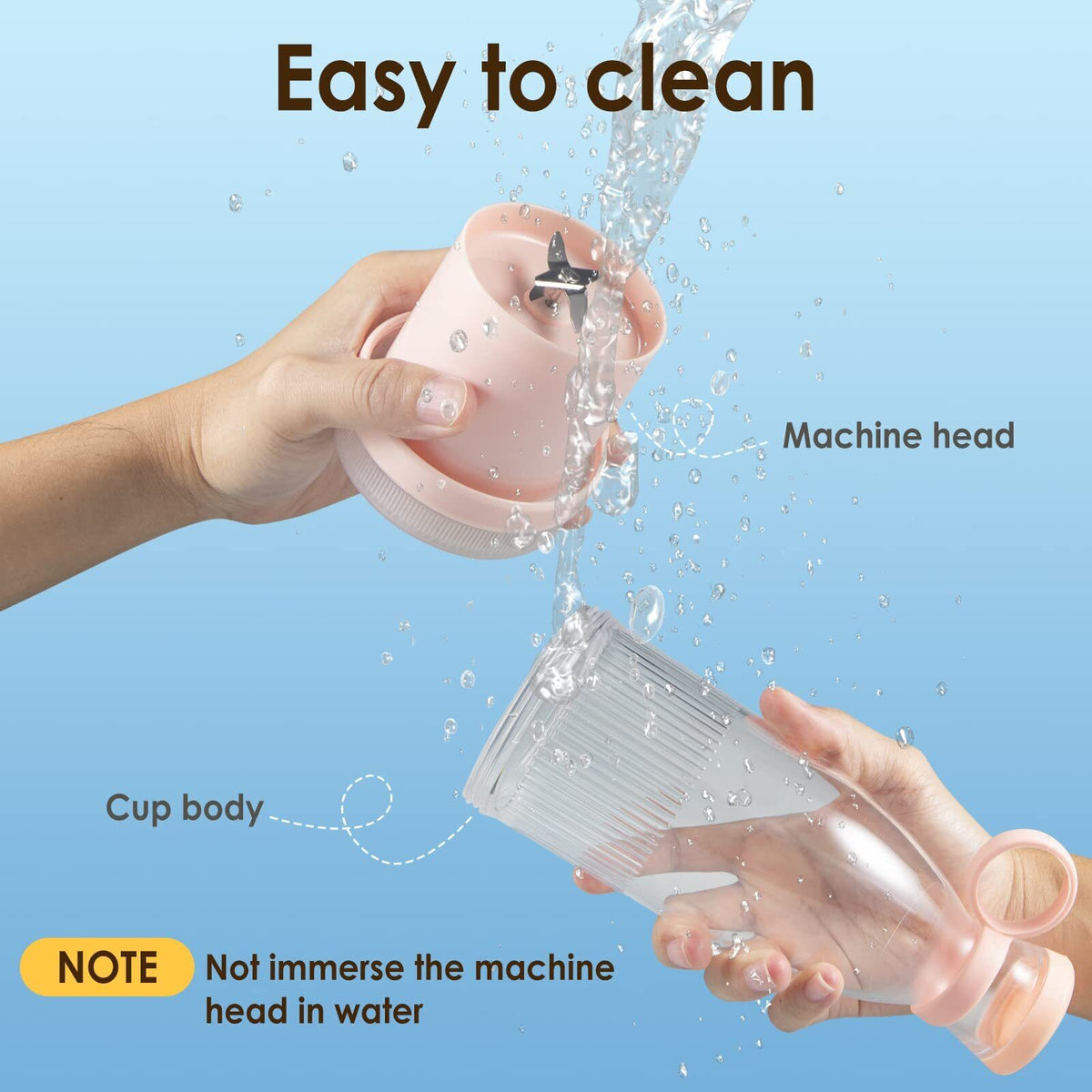 USB Rechargeable Portable Mini Juicer Cup Blender K2747
