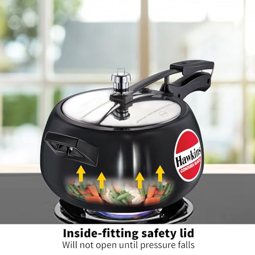 3 Litre Black Hard Anodised Pressure Cooker K115