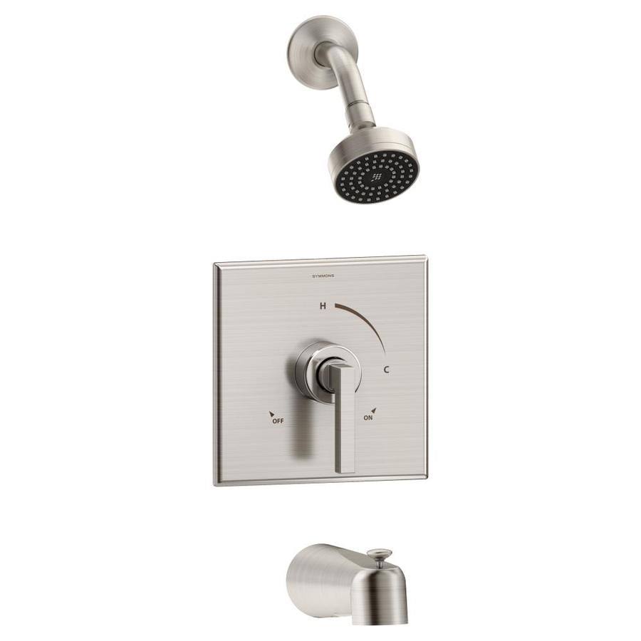 Satin Nickel Tub and Shower Trim with Lever Handle V173