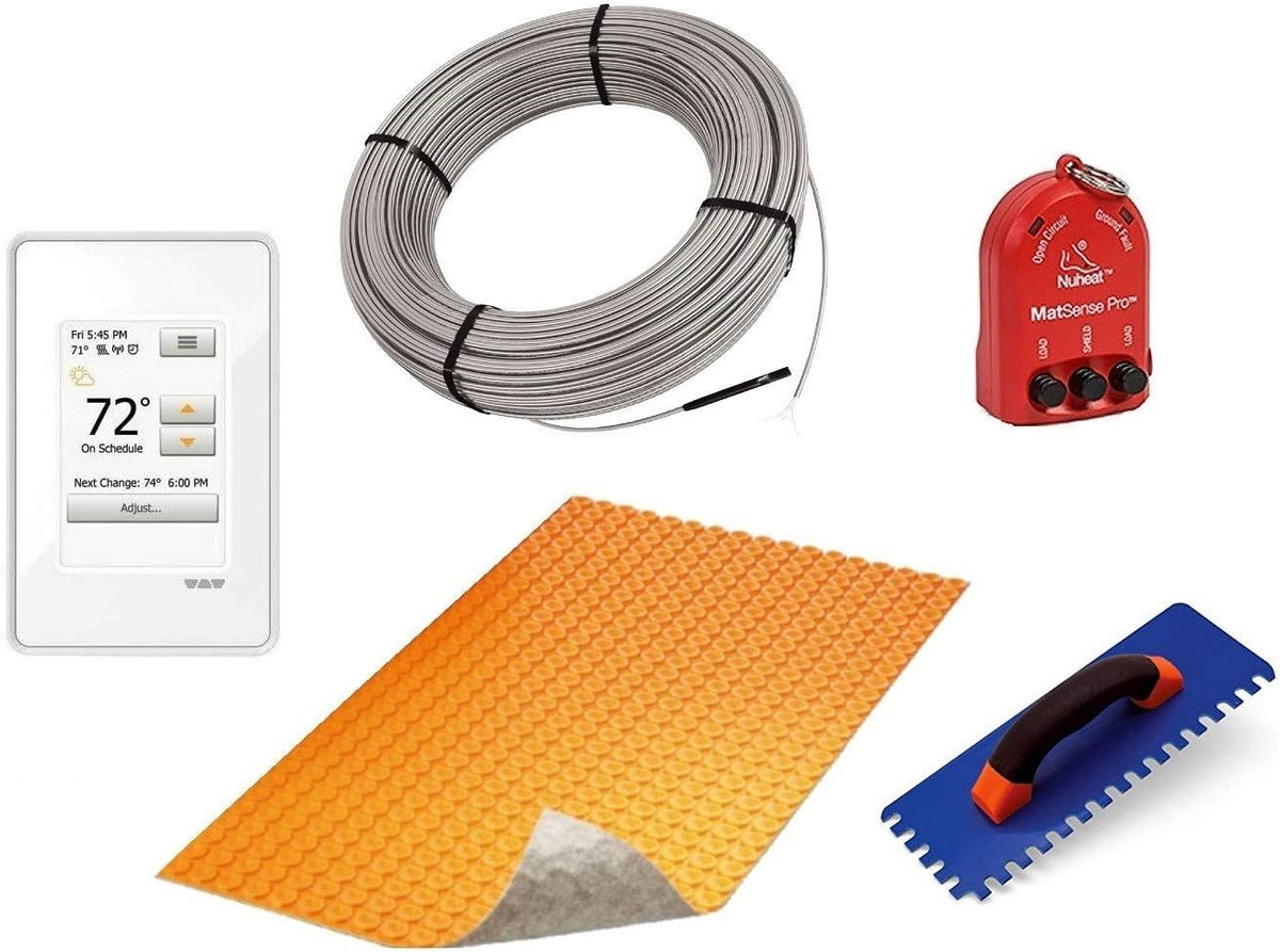 75 Square Feet Floor Heating Kit with Thermostat and Membrane M3185