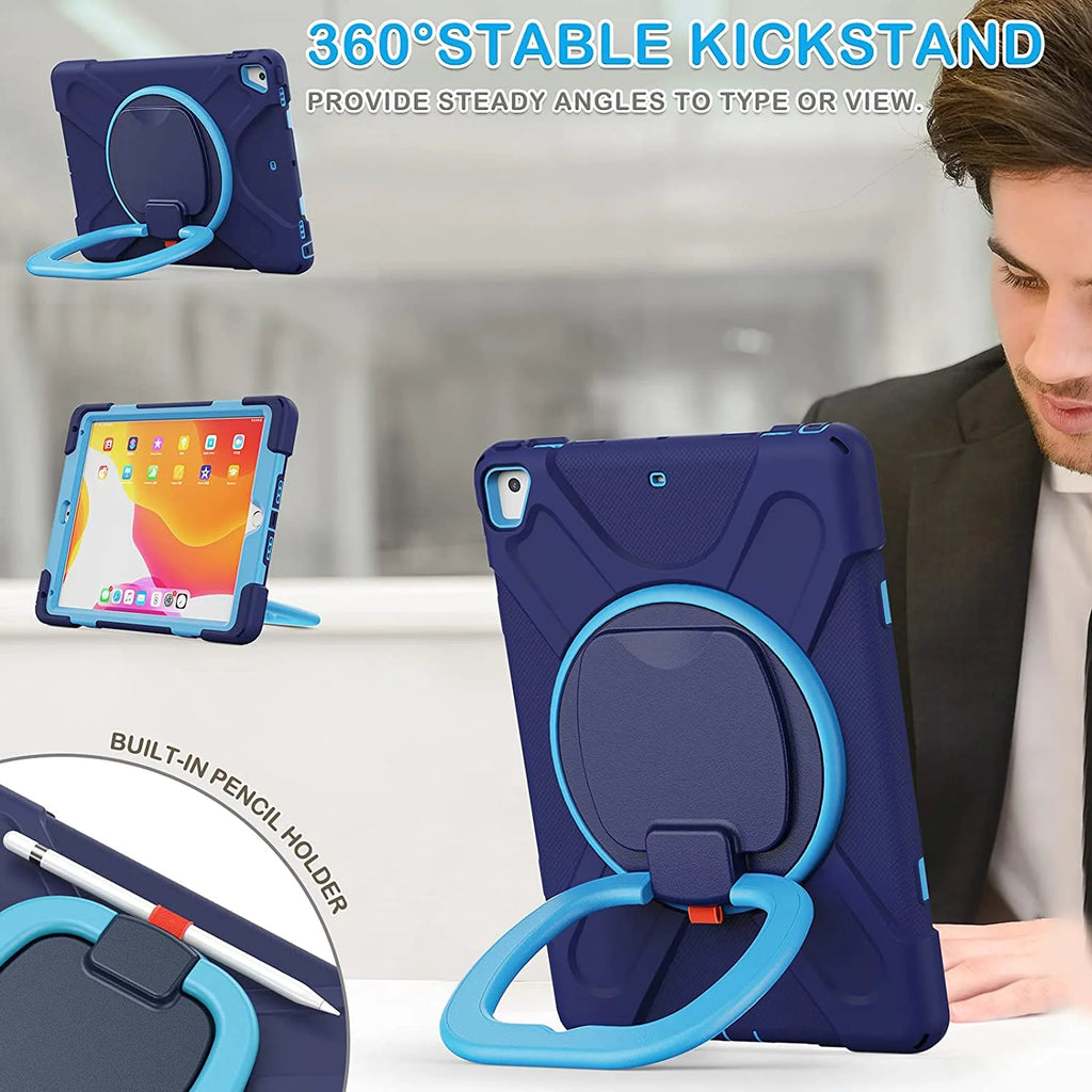 Shockproof Case with Pen Holder, Swivel Stand and Shoulder Strap B463816