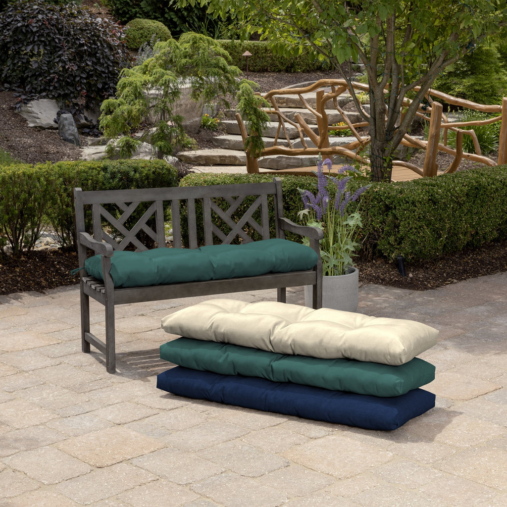Water Repellent Fade Resistant Tufted Outdoor Bench Cushion 48 x 18 U141