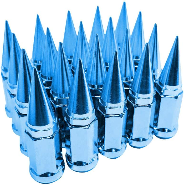 Set of 20 Blue Spike Lug Nuts G609