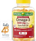 Omega-3 500 mg 180 Count Fish Oil Dietary Supplements G78399
