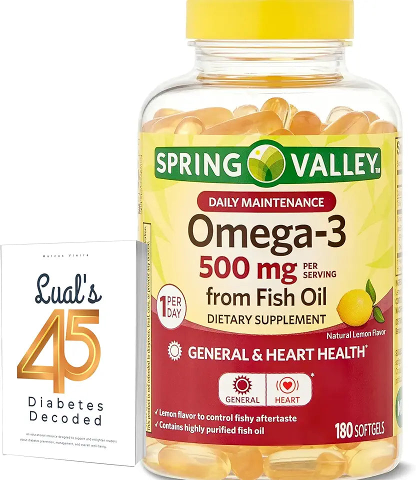 Omega-3 500 mg 180 Count Fish Oil Dietary Supplements G78399