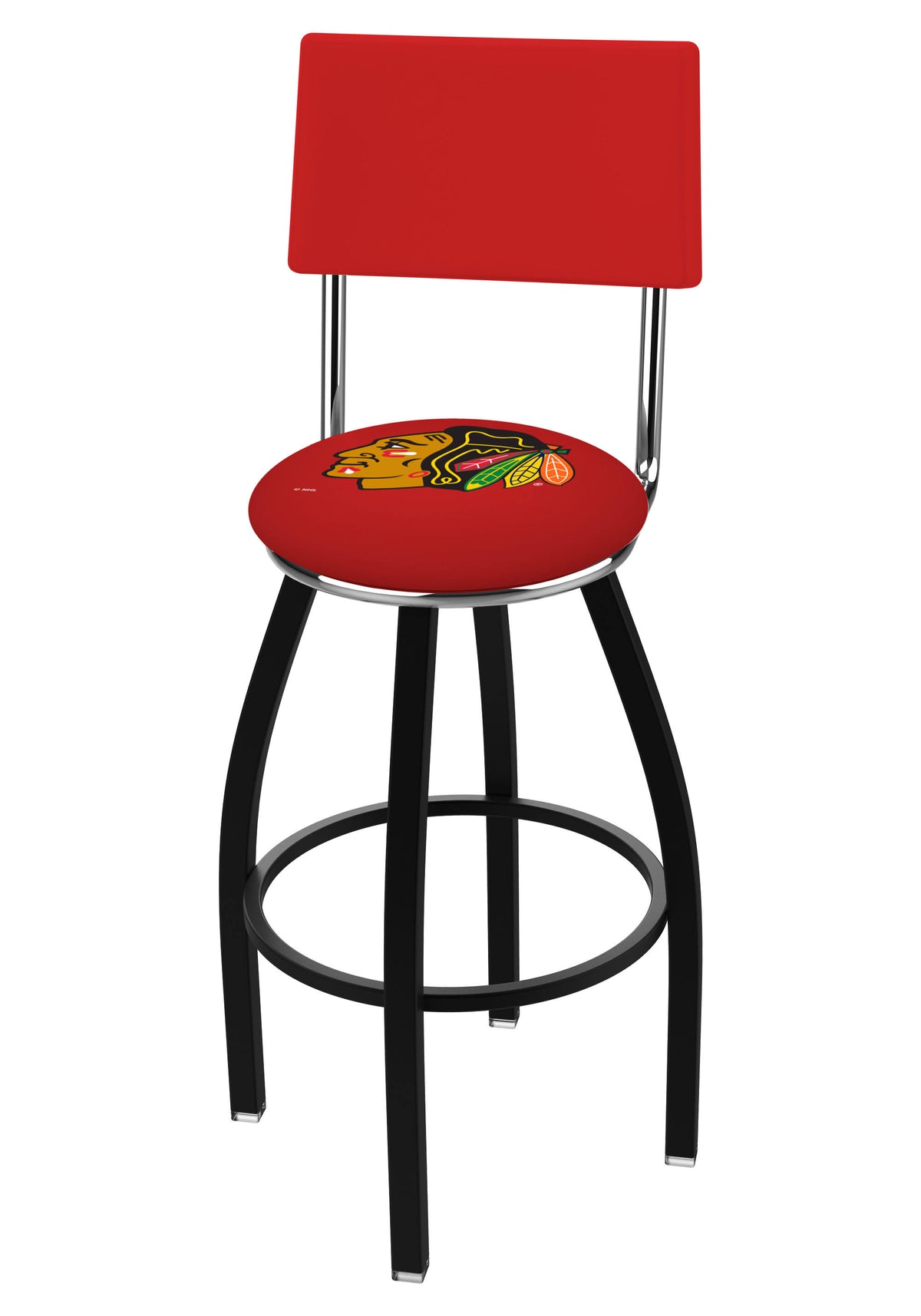 Black Wrinkle Swivel Bar Stool with Back D654648