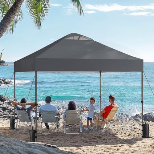 10x10ft Pop Up Canopy Tent with Wheel Cover Bag, White V2147