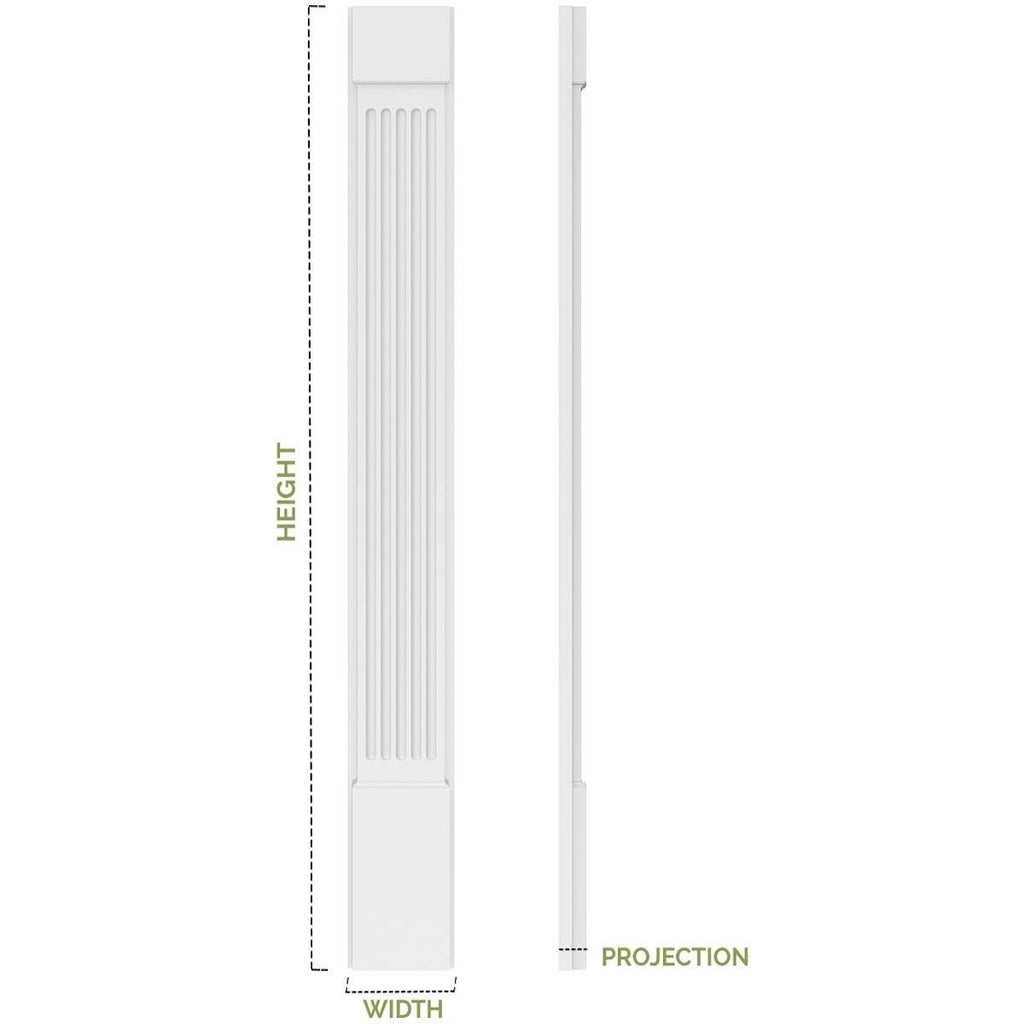 Two Equal Flat Panel PVC Pilaster G964