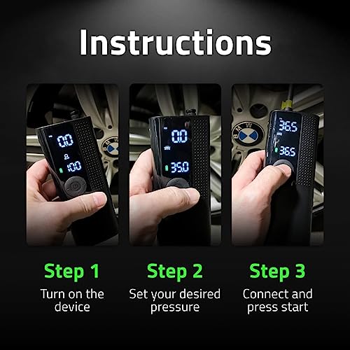 Portable Air Compressor Tire Inflator with Pressure Gauge K1926